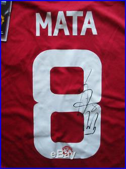 Manchester United Juan Mata Hand Signed 2017 League Cup Winners Shirt Jersey-coa