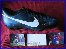 Manchester United Juan Mata Signed Nike Cr7 Mercurial Match Boot Photo Proof