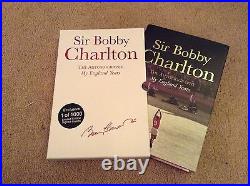 Manchester United Legend Bobby Charlton SIGNED Book Slip Case Only 1000 copies