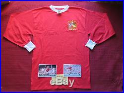 Manchester United Legend Denis Law Signed 1963 Fa Cup Retro Home Shirt- New- Coa