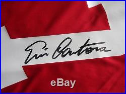 Manchester United Legend Eric Cantona Hand Signed Home Shirt Jersey -photo Proof