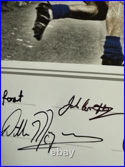 Manchester United Legends 1940's-90's Hand Signed x24 Montage 23.5x16.5 COA