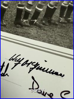 Manchester United Legends 1940's-90's Hand Signed x24 Montage 23.5x16.5 COA