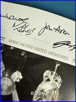 Manchester United Legends 1940's-90's Hand Signed x24 Montage 23.5x16.5 COA