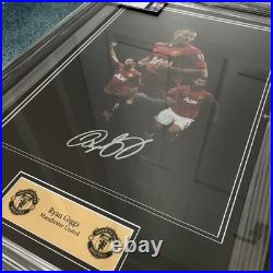Manchester United Legends 7 Ryan Giggs signed photo. Framed. Certificate NEW Manchester United Legends 7 Ryan Giggs signed photo. Framed. Certificate NEW