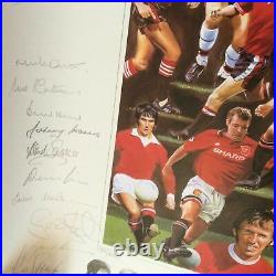 Manchester United Legends Of Old Trafford Signed Print By 27 Alex Ferguson