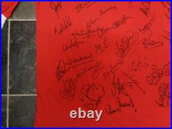 Manchester United Legends Signed Football Shirt Coa X 42 Wilkins Robson Cole Etc