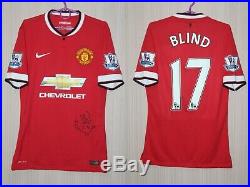 Manchester United MU 2014 2015 Player Issue Signed Blind Adidas Shirt Jersey