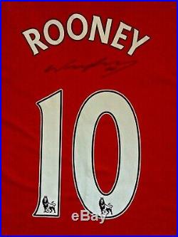 Manchester United Man Utd Number 10 Shirt Signed Wayne Rooney With Guarantee