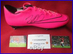 Manchester United Marcus Rashford Signed Nike Mercurial Boot New -photo Proof