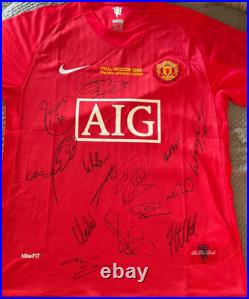 Manchester United Moscow 2008 FInal CL Shirt Hand Signed by 1st Team With COA Manchester United Moscow 2008 FInal CL Shirt Hand Signed by 1st Team With COA