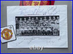 Manchester United Multi Signed 1957-58 Squad Picture Manchester United Multi Signed 1957-58 Squad Picture