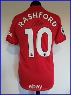 Manchester United Number 10 Shirt Signed By Marcus Rashford With Guarantee