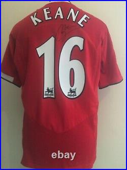 Manchester United Number 16 2004 Shirt Signed Roy Keane With Guarantee