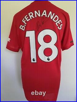 Manchester United Number 18 Home Man Utd Shirt Signed Bruno Fernandes
