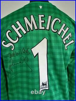 Manchester United Number 1 Goalkeeper Shirt Signed Peter Schmeichel Guarantee