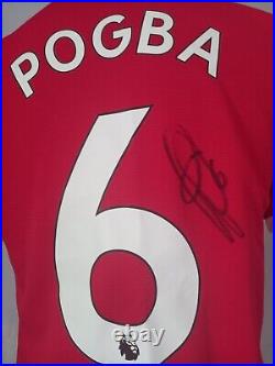 Manchester United Number 6 Home Man Utd Shirt Signed Paul Pogba