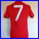 Manchester United Number 7 1985 Retro Home Shirt Signed Bryan Robson