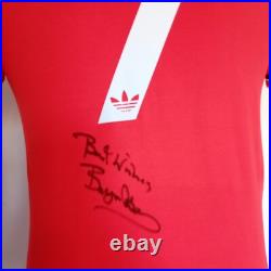 Manchester United Number 7 1985 Retro Home Shirt Signed Bryan Robson Manchester United Number 7 1985 Retro Home Shirt Signed Bryan Robson
