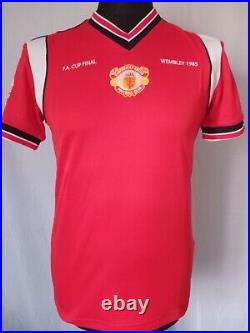 Manchester United Number 7 1985 Retro Home Shirt Signed Bryan Robson