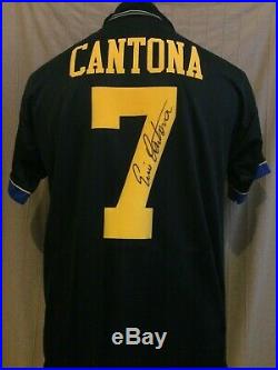 Manchester United Number 7 Kung Fu Shirt Signed By Eric Cantona With Guarantee