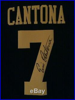 Manchester United Number 7 Kung Fu Shirt Signed By Eric Cantona With Guarantee