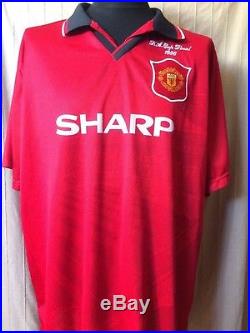 Manchester United Number 7 Shirt Signed By Eric Cantona With Guarantee