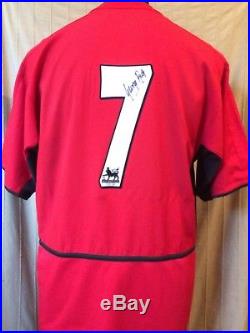 Manchester United Number 7 Shirt Signed By George Best With Letter Of Guarantee