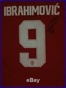 Manchester United Number 9 Shirt Signed By Zlatan Ibrahimovic With Guarantee