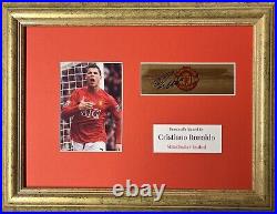 Manchester United. Photo Montage Signed By. Cristiano Ronaldo