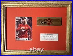 Manchester United. Photo Montage Signed By. Cristiano Ronaldo