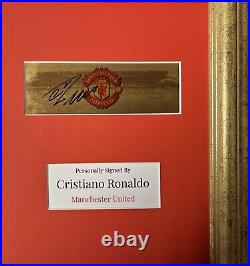 Manchester United. Photo Montage Signed By. Cristiano Ronaldo