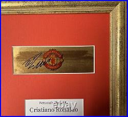 Manchester United. Photo Montage Signed By. Cristiano Ronaldo