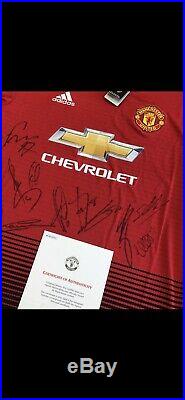 Manchester United Replica Squad Signed Home Shirt With Club COA 2018/19