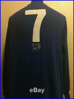 Manchester United Retro 1968 Number 7 Shirt Signed George Best With Guarantee