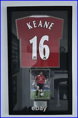 Manchester United Roy Keane Signed Shirt & Photo With COA'S