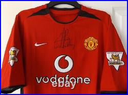 Manchester United Ruud V. Nistelrooy Signed 2002/2004 Home Shirt XL Ex Large Van