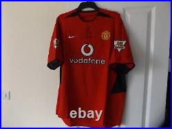 Manchester United Ruud V. Nistelrooy Signed 2002/2004 Home Shirt XL Ex Large Van