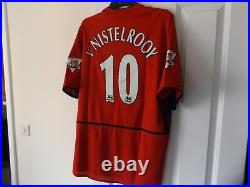 Manchester United Ruud V. Nistelrooy Signed 2002/2004 Home Shirt XL Ex Large Van