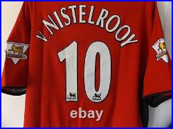 Manchester United Ruud V. Nistelrooy Signed 2002/2004 Home Shirt XL Ex Large Van