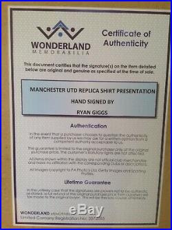 Manchester United Ryan Giggs replica shirt hand signed by Ryan Giggs