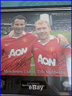 Manchester United Ryan giggs and Paul scholes signed limited edition picture