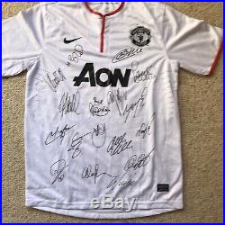 Manchester United S/S Away 2012-13 EPL Champions Signed By 18 Replica Shirt