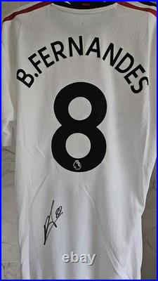 Manchester United Shirt Hand Signed By Bruno Fernandes
