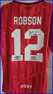 Manchester United Shirt Hand Signed By Bryan Robson
