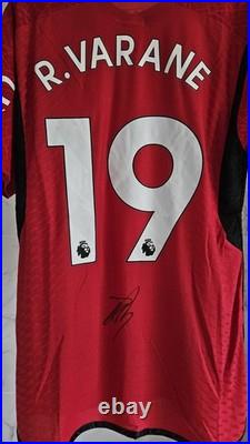 Manchester United Shirt Hand Signed By Raphael Varane Manchester United Shirt Hand Signed By Raphael Varane