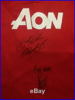 Manchester United Shirt Signed Ryan Giggs & Paul Scholes Letter Of Guarantee