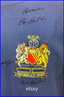 Manchester United Signed 1968 European Cup Final Shirt x 8 Bobby Charlton
