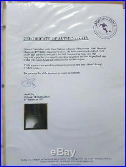 Manchester United Signed 1999 European Cup Winning Folder