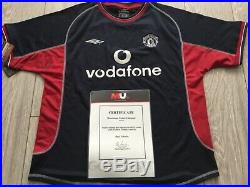 Manchester United Signed 2000-1 Shirt Paul Scholes Rare Mutv Offical Certificate